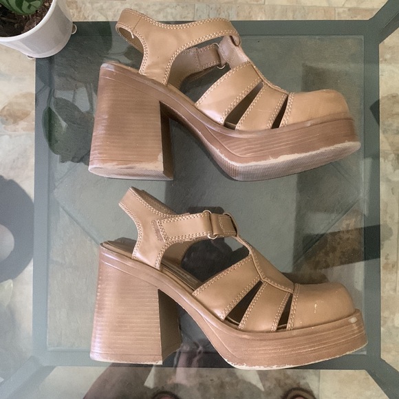 Y2K CLASSIFIED FLARED CHUNKY HEEL SANDALS - Picture 3 of 14